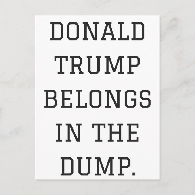 Donald Trump-Tillhören i Dumpa Humor-samlingen Vykort (Framsida)