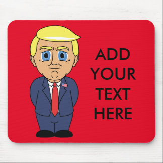 Donald Trump tittar självbelåtet Musmatta
