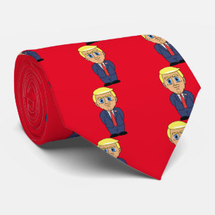Donald Trump tittar självbelåtet Slips