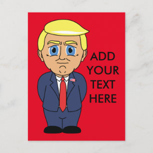 Donald Trump Tittar Smug Vykort