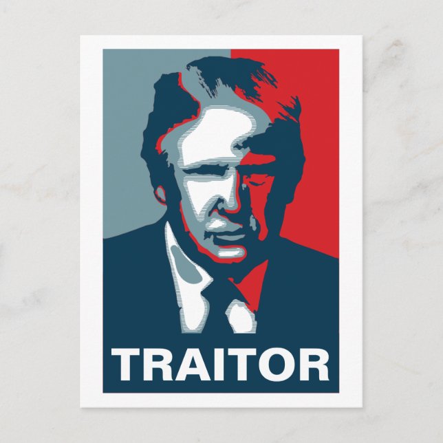 Donald Trump TRAITOR Vykort (Framsida)