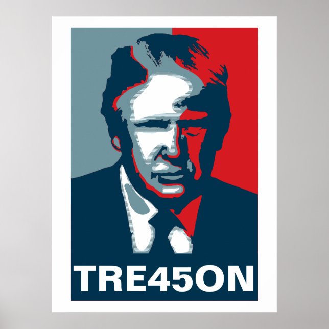 Donald Trump TREASON TRE45ON Poster (Framsidan)