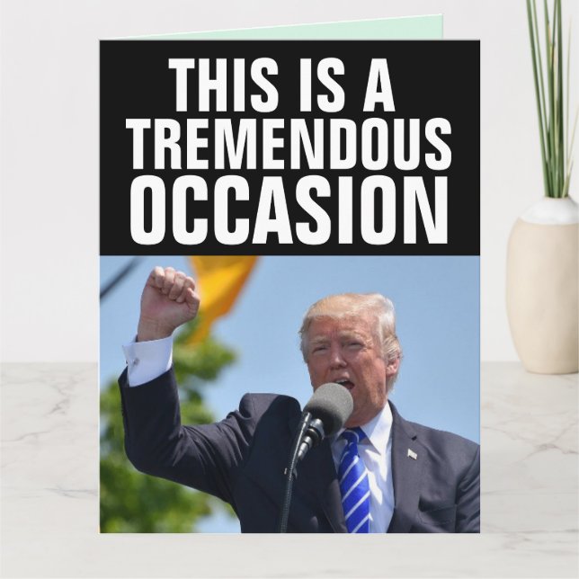 DONALD TRUMP TREMENDOUS BIRTHDAY BIG CARDS KORT (Framsida)