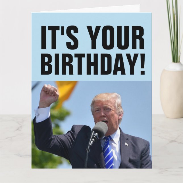 DONALD TRUMP TREMENDOUS BIRTHDAY OVERSIZED CARDS KORT (Framsida)