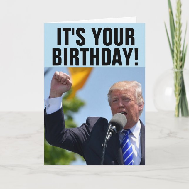 DONALD TRUMP TREMENDOUS FÖDELSEDAGSKORT KORT (Framsida)