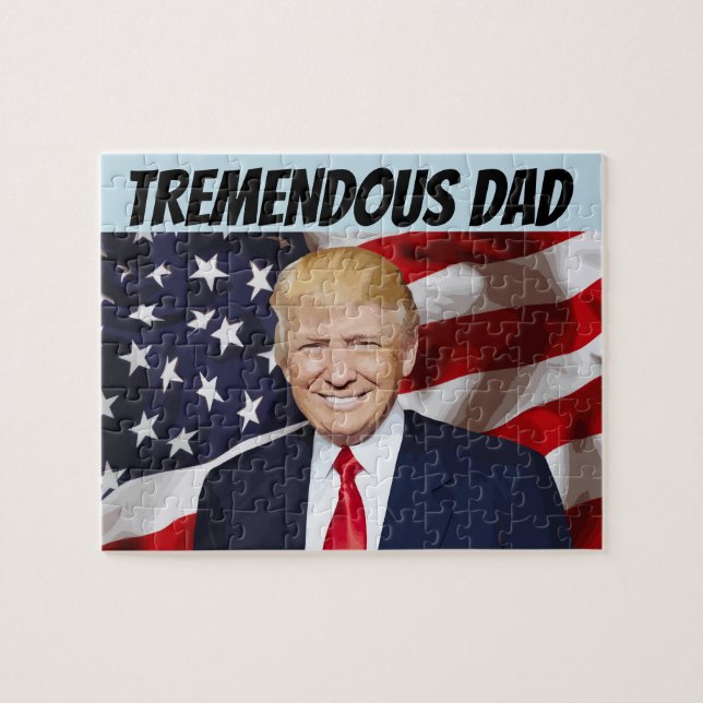 DONALD TRUMP TREMENDOUS PAPPA JIGSAW PUZZLE PUSSEL (Horisontell)