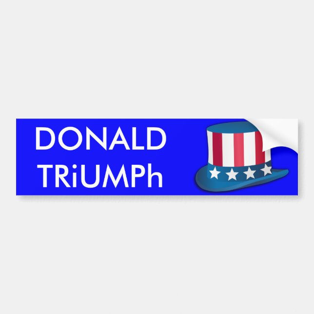 Donald Trump, Triumph farbror Sam Hat USA Sticker Bildekal (Framsidan)