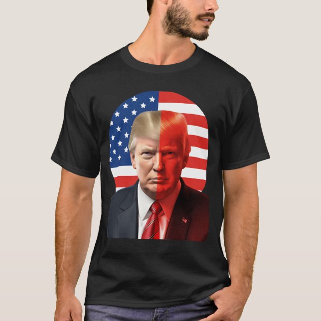 Donald Trump Triumph Fist Pump 2024 Tee. T Shirt (Framsida)