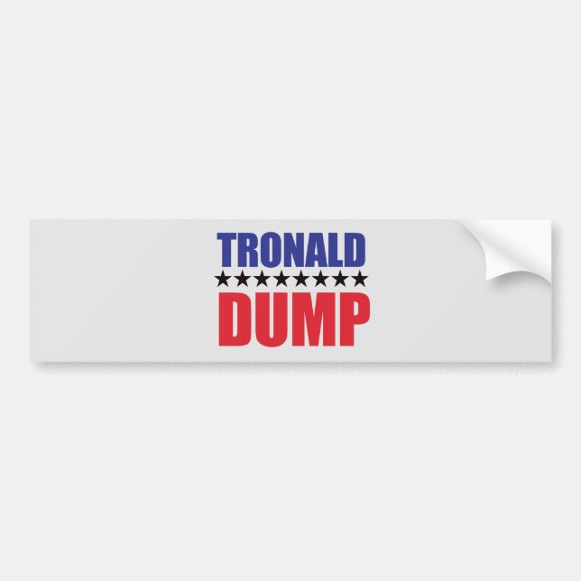 Donald Trump - Tronald Dump Bumper Sticker Bildekal (Framsidan)
