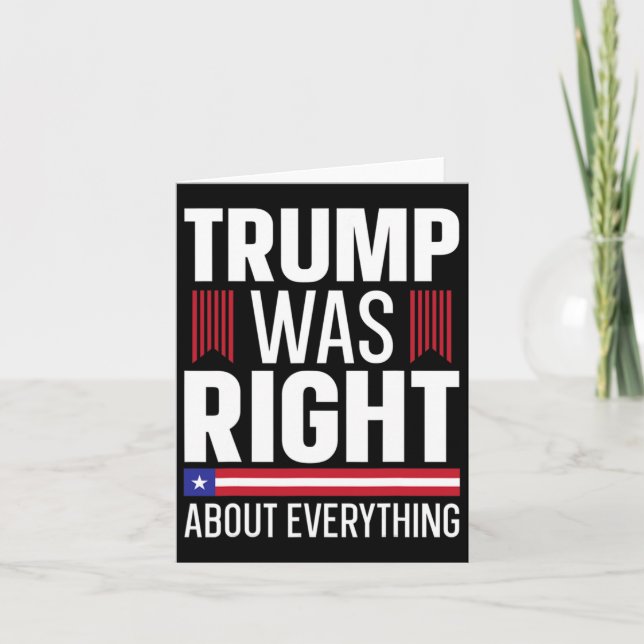 Donald Trump Trump var Höger om allt Kort (Framsida)