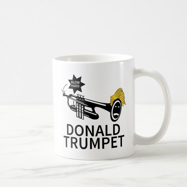 Donald Trump Trumpet Funny Kaffemugg (Höger)