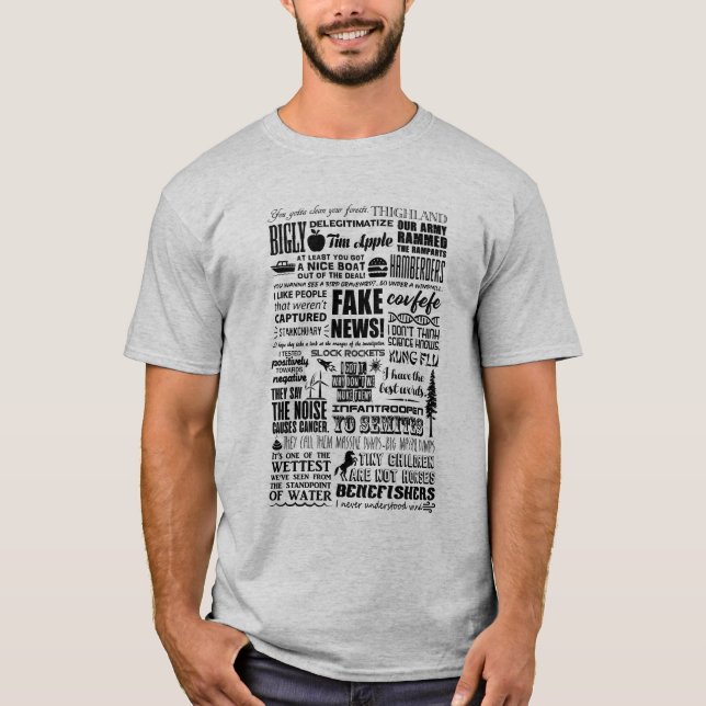 Donald Trump Trumpisms Humor T-Shirt (Framsida)