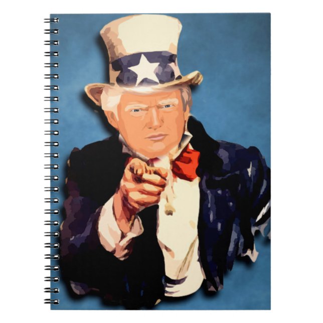 DONALD TRUMP UNCLE SAM NOTEBOOK JOURNAL ANTECKNINGSBOK (Framsidan)