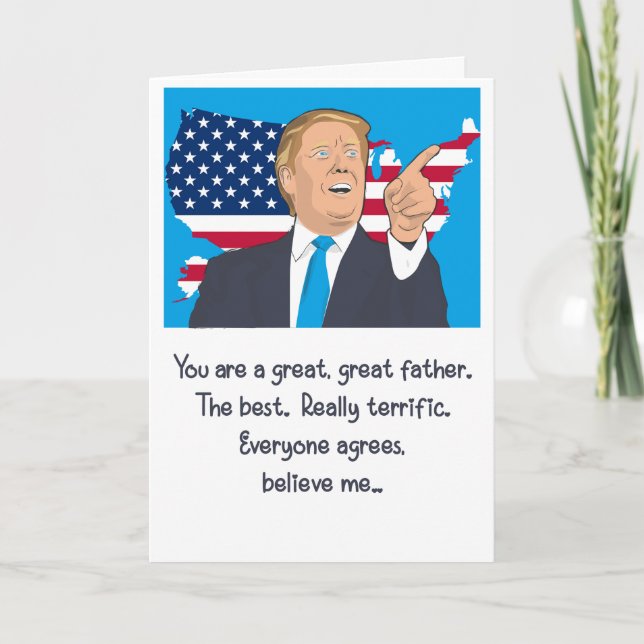 Donald Trump Underbar Fars dag Tro mig Kort (Framsida)