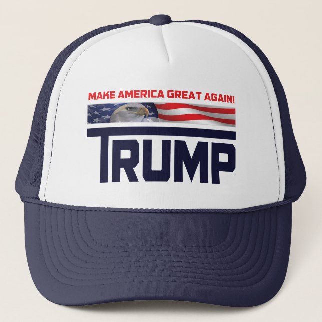 Donald Trump US flagga Keps (Framsida)