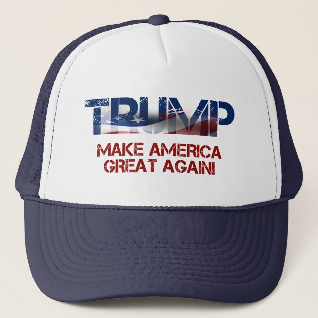 Donald Trump US flagga Keps (Framsida)