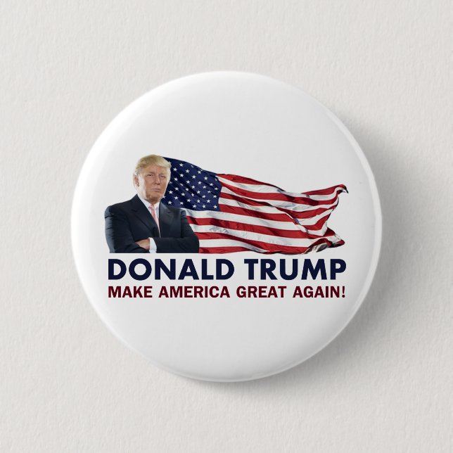 Donald Trump US flagga Knapp (Framsida)