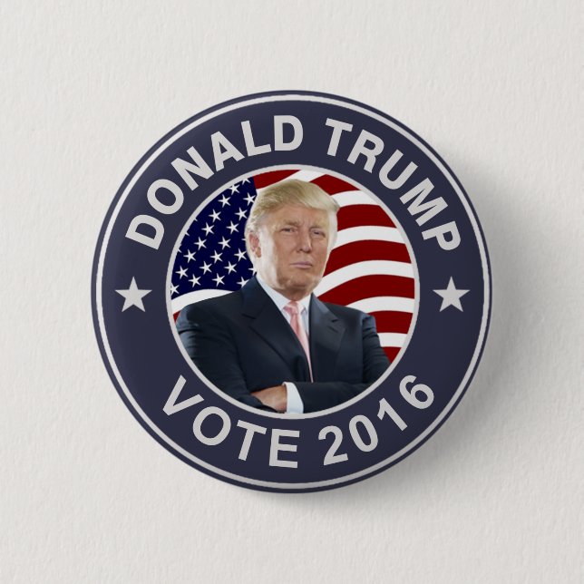 Donald Trump US flagga Knapp (Framsida)