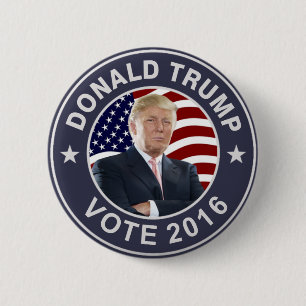 Donald Trump US flagga Knapp