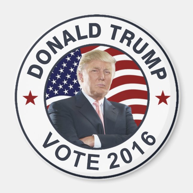 Donald Trump US Flagga Magnet (Framsidan)