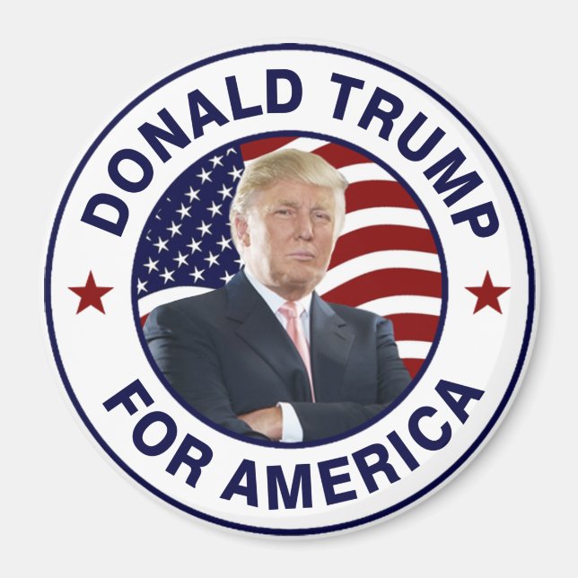 Donald Trump US Flagga Magnet (Framsidan)