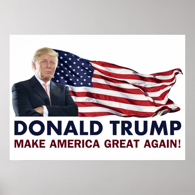 Donald Trump US Flagga Poster (Framsidan)