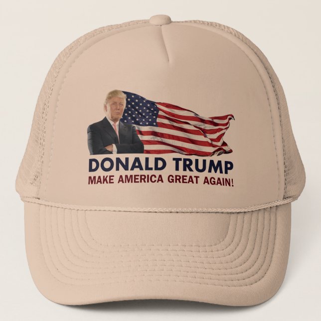 Donald Trump US flagga Truckerkeps (Framsida)