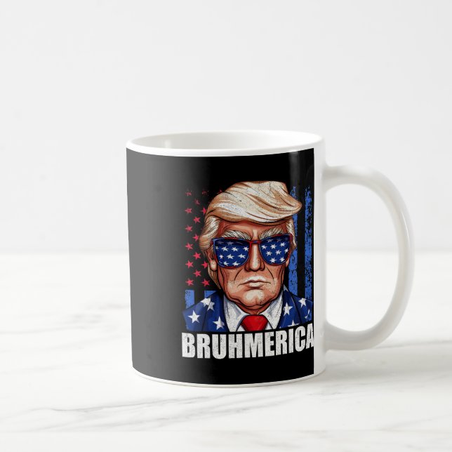 Donald Trump Usa American Flagga Funny Distress Kaffemugg (Höger)