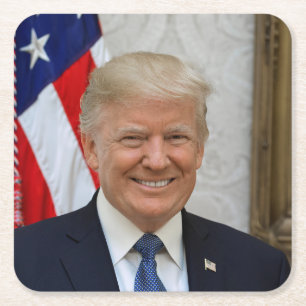 Donald Trump USA:s president White House MAGA 2024 Underlägg Papper Kvadrat