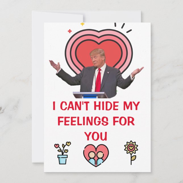 donald trump valentines day FUNNY Helgdag Card Julkort (Framsida)