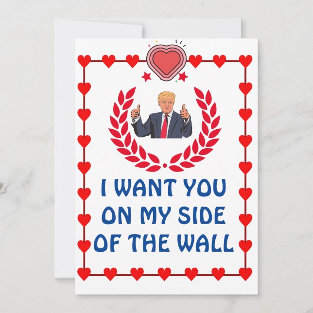 donald trump valentines day FUNNY Julkort (Framsida)