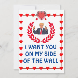 donald trump valentines day FUNNY Julkort