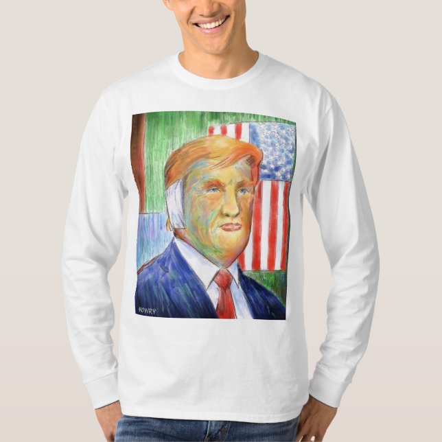 Donald Trump Van Gogh Långärmad shirt T (Framsida)