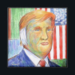 Donald Trump Van Gogh Magnet<br><div class="desc">Donald Trump med ett skadat öronförband som konstnären David Mowry gav i Van Gogh stil.</div>