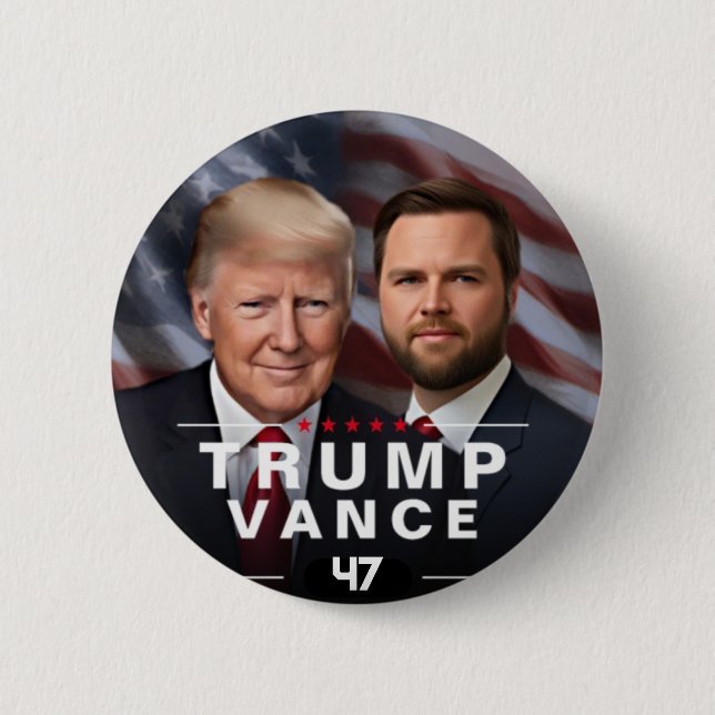 Donald Trump vance 47-val Knapp (Framsida)