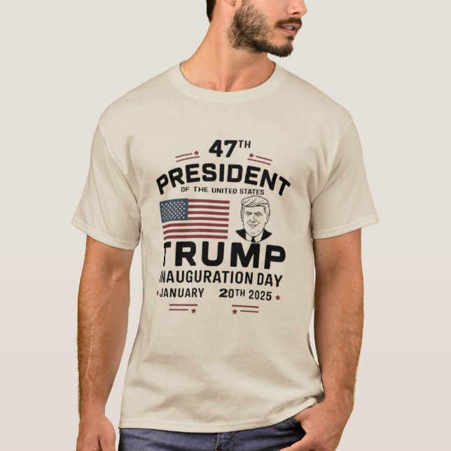 Donald Trump Vance Invigning 2025 Minnesobjekt T Shirt (Framsida)