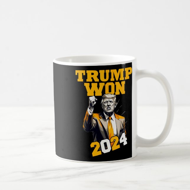 Donald Trump vann 2024 års invigning av presidentv Kaffemugg (Höger)