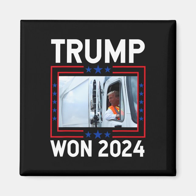 Donald Trump vann 2024 års presidentinstallation T Magnet (Framsidan)