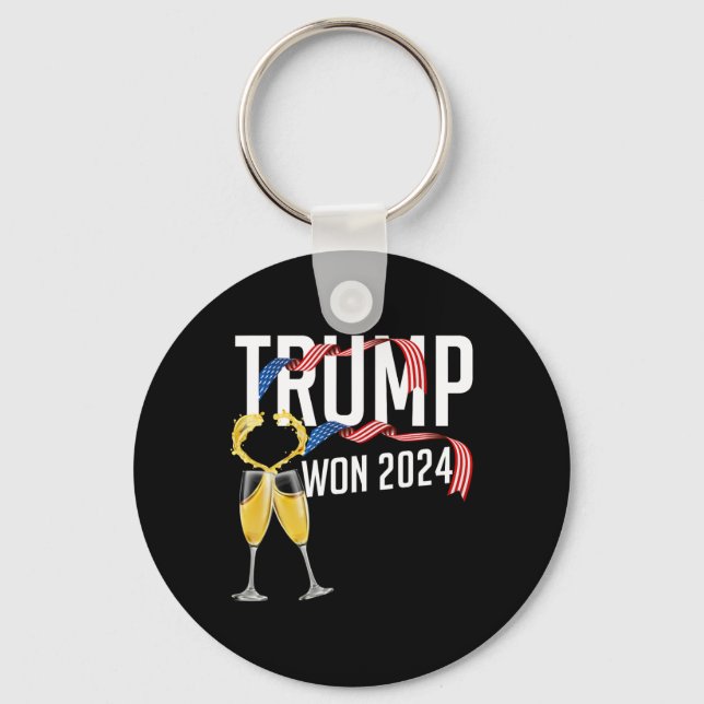 Donald Trump vann 2024 års presidentinvigning för  Nyckelring (Framsida)