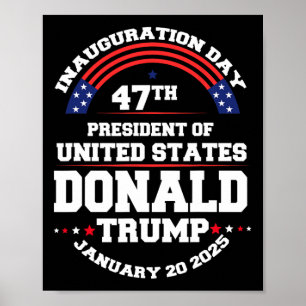 Donald Trump vann 2024 års presidentinvigning för Poster
