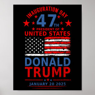 Donald Trump vann 2024 års presidentinvigning för Poster