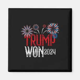 Donald Trump vann 2024 års presidentinvigning Män Magnet