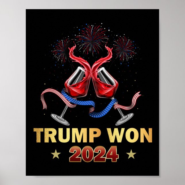 Donald Trump vann 2024 års valinvigning Victor Poster (Framsidan)
