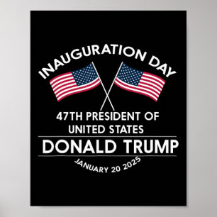 Donald Trump Vann 2024 Val Inauguration Män Wo Poster