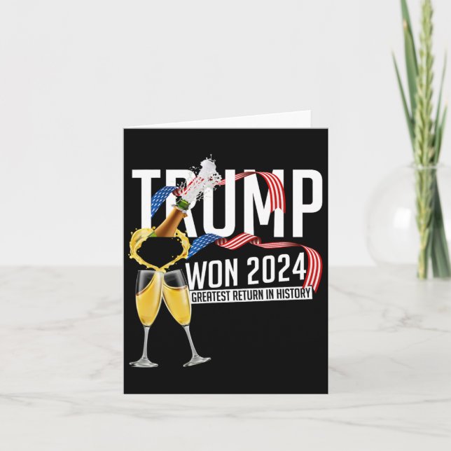 Donald Trump Vann 2024 Valet Inauguration Män Wo Kort (Framsida)