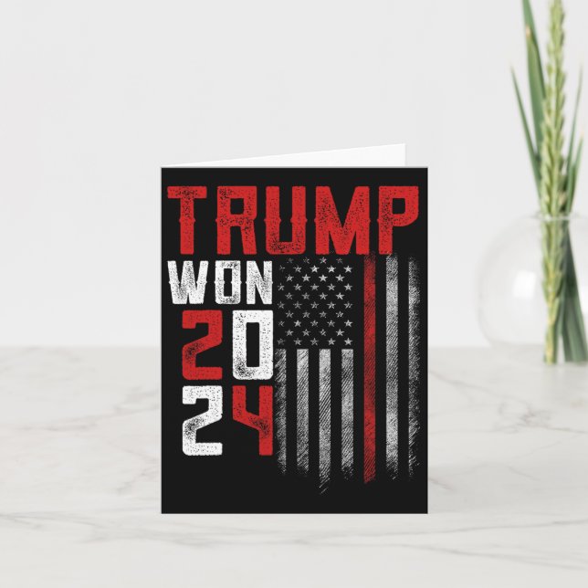 Donald Trump Vann 2024 Valet Inauguration Män Wo Kort (Framsida)