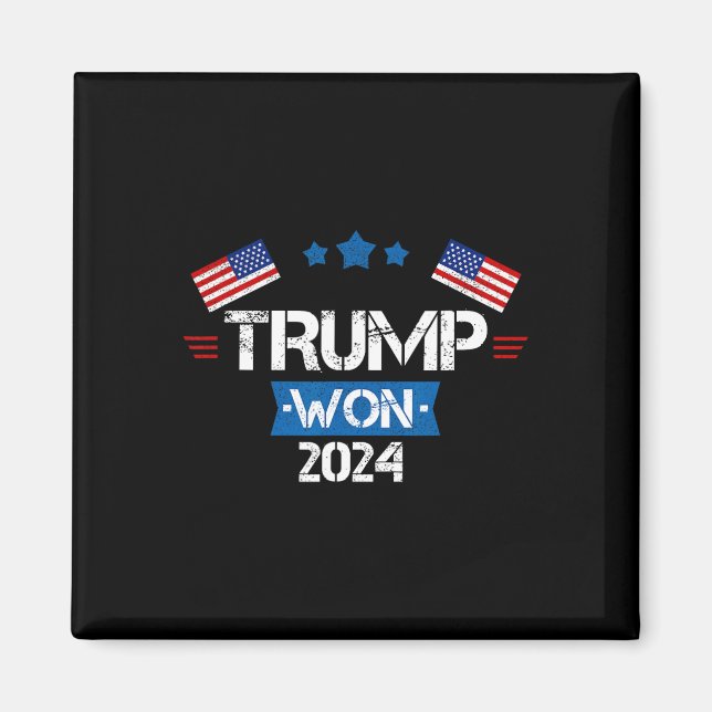 Donald Trump Vann 2024 Valet Inauguration Män Wo Magnet (Framsidan)