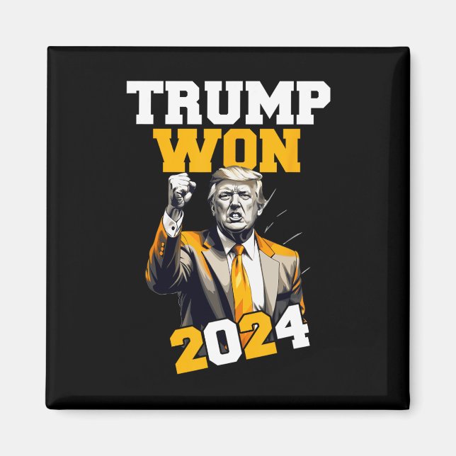 Donald Trump Vann 2024 Valet Inauguration Män Wo Magnet (Framsidan)