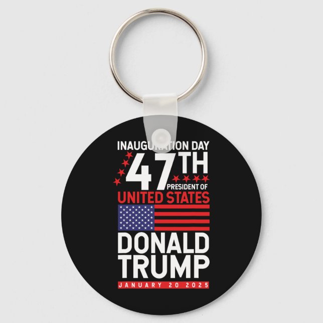 Donald Trump Vann 2024 Valet Inauguration Män Wo Nyckelring (Framsida)