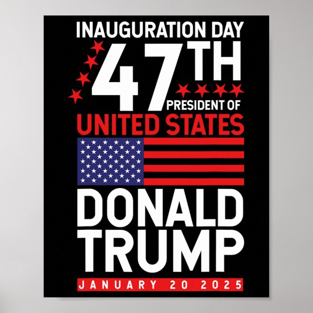 Donald Trump Vann 2024 Valet Inauguration Män Wo Poster (Framsidan)
